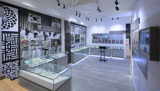 주인도한국문화원에 마련된 태권도 특별 순회전시실. /태권도진흥재단 제공