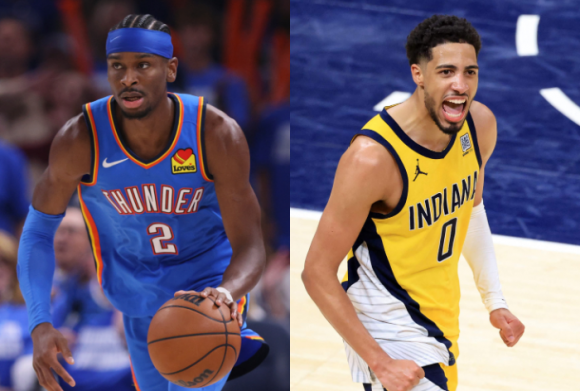 샤이 길저스알렉산더(왼쪽)·타이리스 할리버튼(오른쪽). AP·AFP 연합뉴스