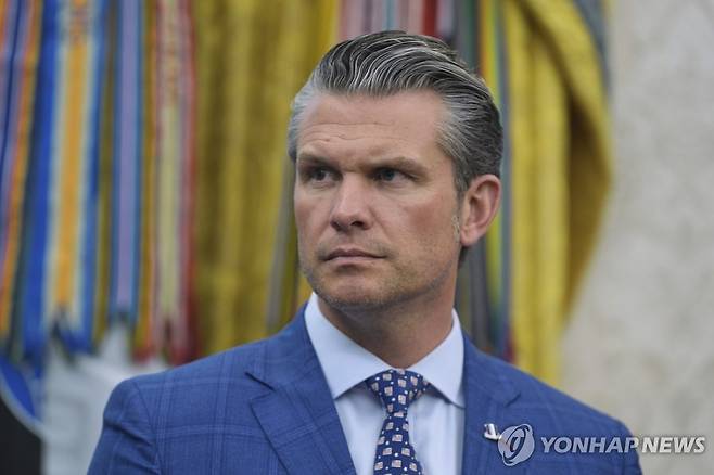피트 헤그세스 미 국방장관 [AP 연합뉴스 자료사진. 재판매 및 DB 금지]