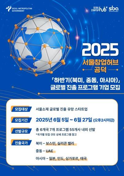 서울창업허브 공덕, 글로벌 진출 지원 프로그램 참가기업 모집 [서울시 제공. 재판매 및 DB 금지]