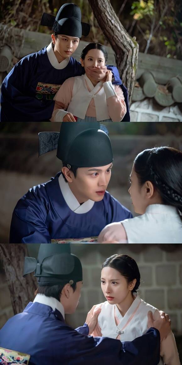 '귀궁'은 영매의 운명을 거부하는 무녀 여리(김지연 분)와 여리의 첫사랑 윤갑(육성재 분)의 몸에 갇힌 이무기 강철이(육성재 분)가 왕가에 원한을 품은 팔척귀에 맞닥뜨리며 몸과 혼이 단단히 꼬여버리는 이야기를 그렸다. /SBS