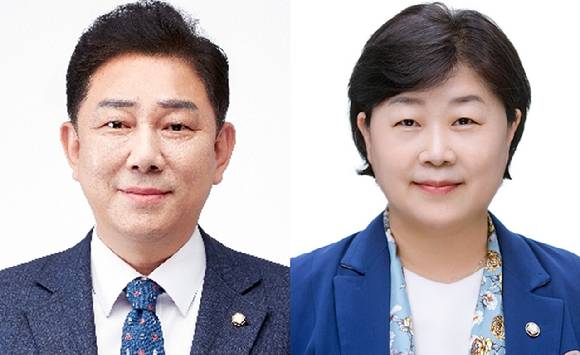 (사진 왼쪽부터) 제22대 국회 더불어민주당 2기 원내대표에 출마한 김병기·서영교 의원. [사진=국회 홈페이지]