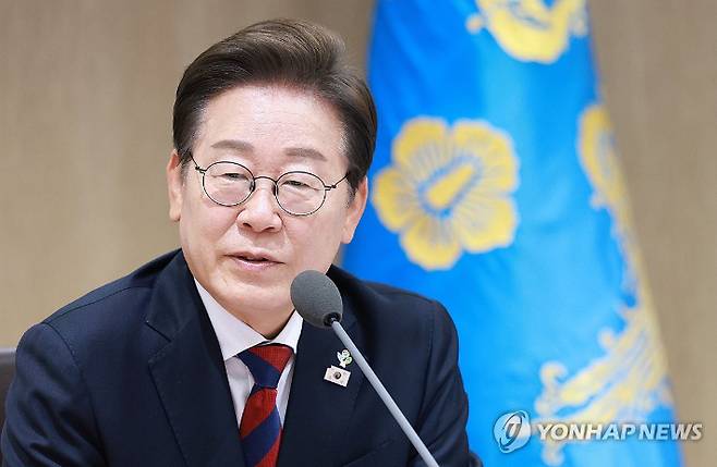 (서울=연합뉴스) 홍해인 기자 = 이재명 대통령이 5일 서울 용산 대통령실 청사에서 열린 국무회의에서 발언하고 있다. 2025.6.5 [대통령실통신사진기자단] hihong@yna.co.kr 연합뉴스