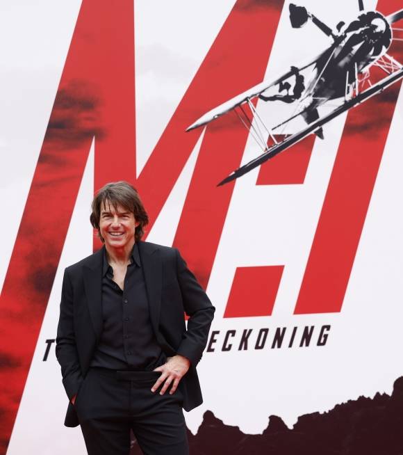 톰 크루즈가 미국 뉴욕에서 열린 ‘미션 임파서블 - 파이널 레코딩’ 미국 시사회에 참석하고 있다. 2025.5.19 연합뉴스