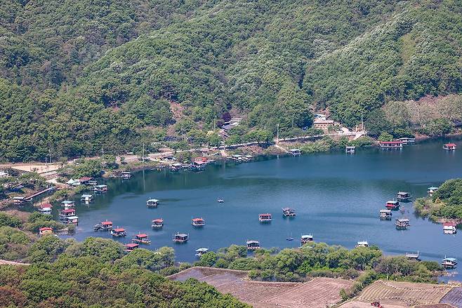 초평호 낚시터[사진/임헌정 기자]