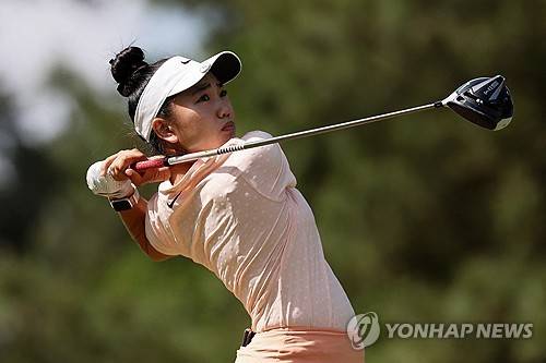 루시 리의 드라이버 스윙. [AFP/게티이미지=연합뉴스]