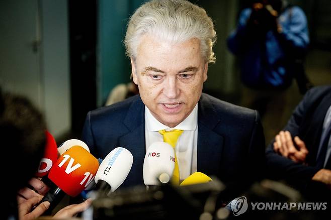 헤이르트 빌더르스 PVV 대표 [EPA 연합뉴스 자료사진. 재판매 및 DB 금지]