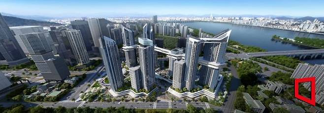 HDC현대산업개발이 제안한 용산정비창 전면1구역 조감도.HDC현산 제공