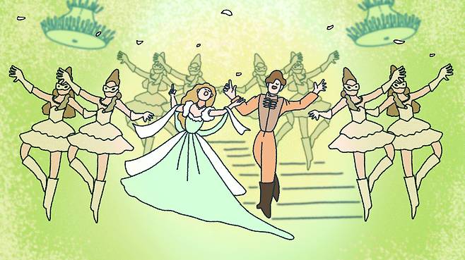 주불공사 김만수는 1901년 6월11일 이범진 주 러시아 공사, 민영돈 주영공사, 민철훈 주독공사 일행과 함께 파리 오페라코믹 극장서 오페라를 봤다. 김만수는 '사람들의 귀와 눈을 현혹시켜서 요괴 등의 이야기를 꾸미는 데 불과'하다고 기록했다. /일러스트=조선디자인랩 이연주