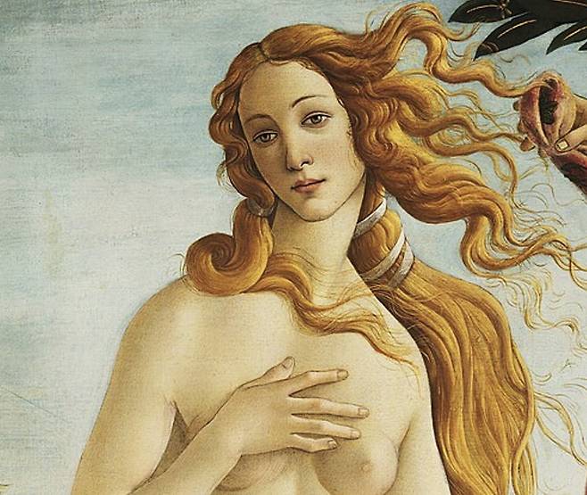 '비너스의 탄생' 일부.