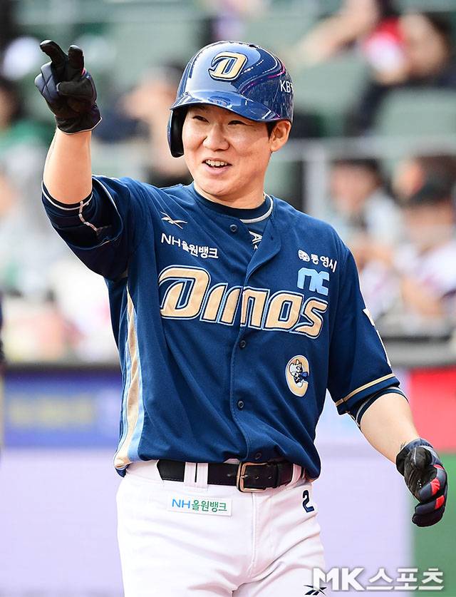 7일 대구 삼성전에서 결승타로 NC 승리를 이끈 박민우. 사진=김영구 기자
