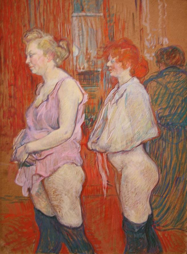 툴루즈 로트레크, 의료 방문, 1894, 카드보드에 유채, 83.5x61.4cm, 내셔널 갤러리 오브 아트