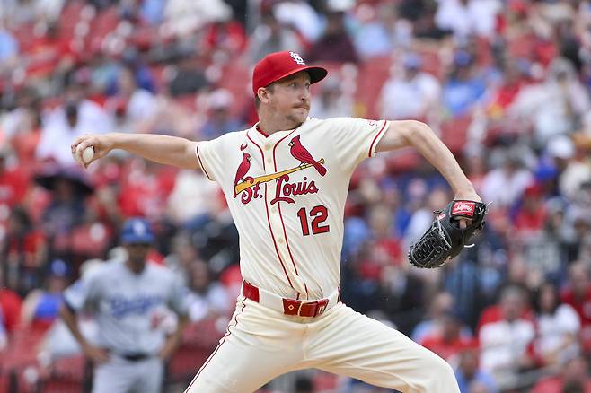 세인트루이스 선발로 나온 2023 KBO 트리플크라운-MVP출신 에릭 페디. <저작권자(c) 연합뉴스, 무단 전재-재배포, AI 학습 및 활용 금지>