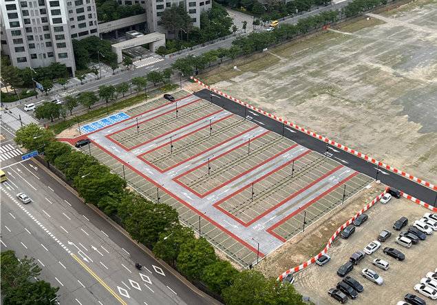 킨텍스역 임시 공영주차장 전경. 고양시 제공