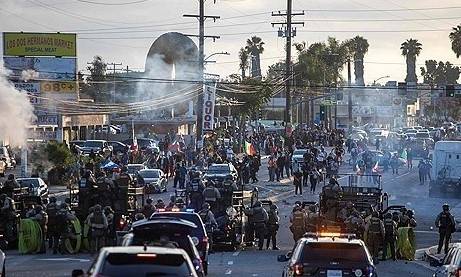 ▲LA에서 벌어진 불법이민 단속 항의 시위 [연합뉴스]