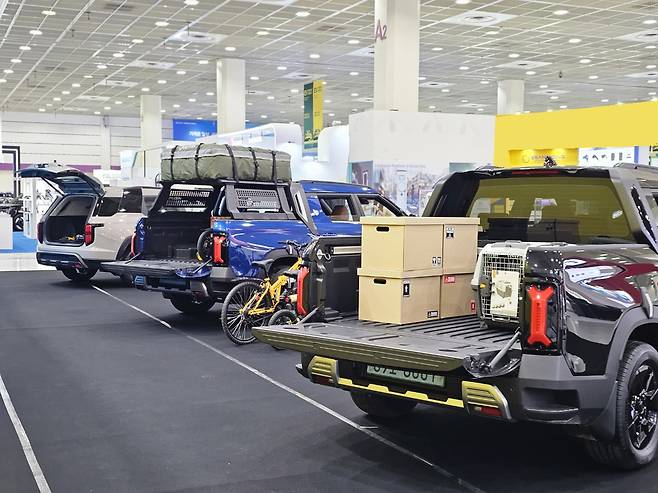 EV트렌드코리아 2025에 참가한 KG모빌리티의 전시 부스 모습. KG모빌리티 제공