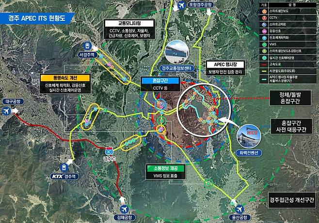 ITS 사업 현황도. 경주시 제공
