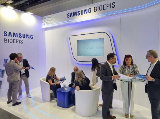 유럽 신장학회(ERA 2025) 행사장에 마련된 삼성바이오에피스 부스 전경. 부스 내 에피스클리 전시는 없었지만, 처방 경험을 통해 제품을 익히 알고 있는 다양한 유럽국가들의 문의가 줄을 이었다. /사진=삼성바이오에피스