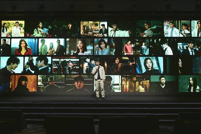 넷플릭스가 올해 선보이는 작품을 소개하고 있다. [사진, 넷플릭스]