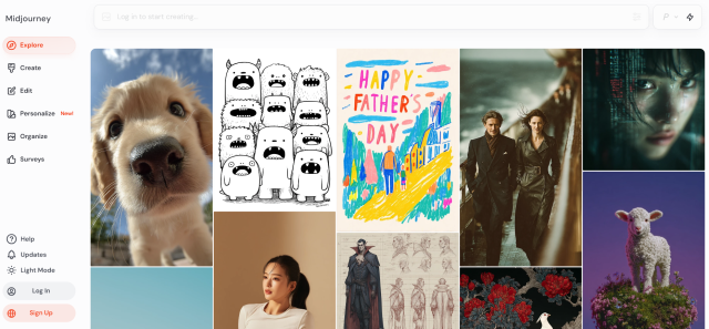 미드저니로 생성한 이미지들 /미드저니 홈페이지 갈무리