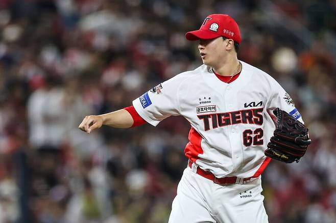 ▲ 2이닝 동안 혼신의 힘을 다해 한화를 막아선 정해영 ⓒKIA타이거즈