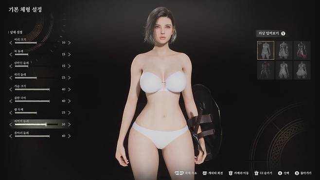 - 캐릭터가 다르다고 커스터마이징 종류가 달라지진 않는다