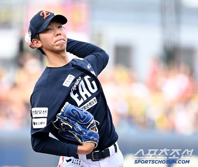 7일 광주KIA챔피언스필드에서 열린 한화와 KIA의 경기, 한화 선발투수 황준서가 역투하고 있다. 광주=허상욱 기자wook@sportschosun.com/2025.06.07/