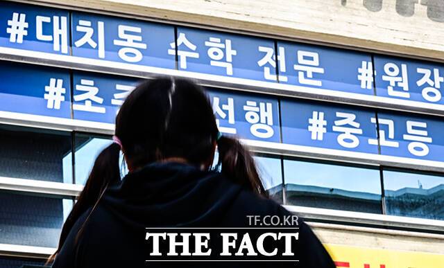 부모의 경제력 차이, 사교육 인프라가 잘 갖춰진 지역에 거주하는지 여부에 따라 진학 가능한 대학 서열이 사실상 결정된다는 것은 각종 통계에서도 나타난다. 사진은 대치동 학원가. /남윤호 기자