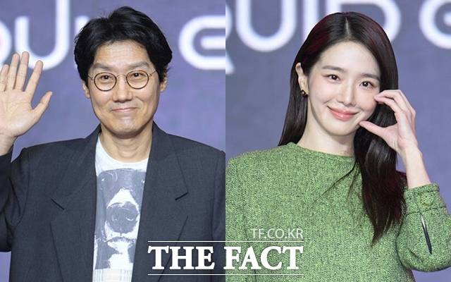 황동혁 감독(왼쪽)과 배우 박규영이 '오징어 게임' 시즌3 스포일러 논란에 대한 입장을 밝혔다. /박헌우 기자