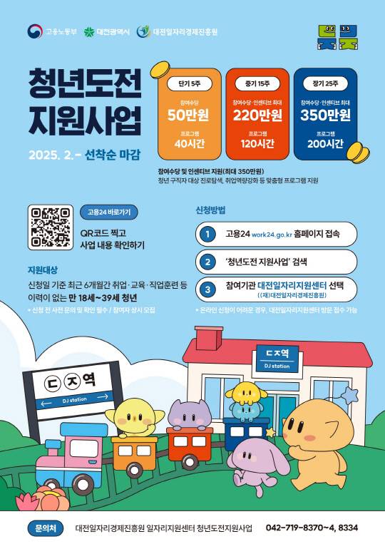 대전시 청년도전지원사업 포스터. 대전시 제공