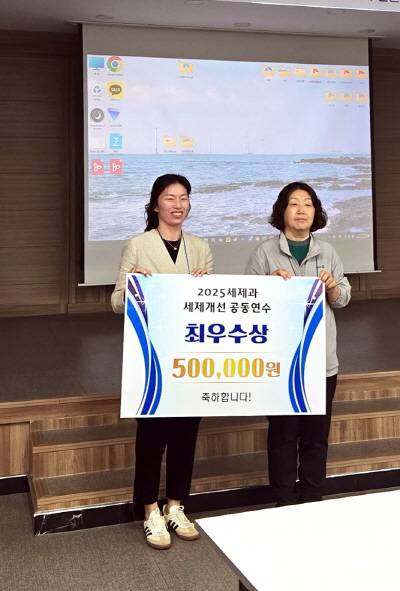 세제개선 공동연수 최우수상 수상 모습. 강남구 제공