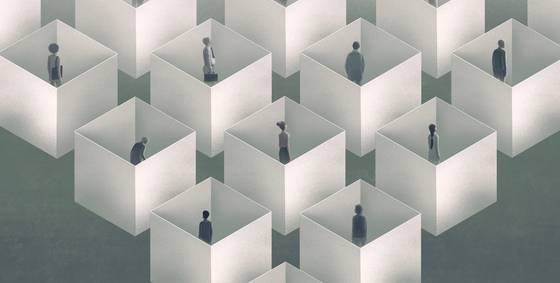 누구나 외롭다. 1인가구 칸막이 독방 벽 이미지. 사진제공=셔터스톡