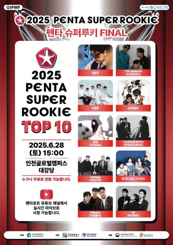 2025 펜타 슈퍼루키 TOP10 포스터. 인천시 제공