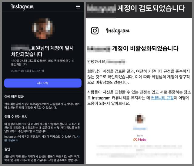 메타가 피해자들에게 보낸 메세지. 독자제공