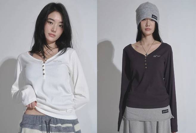 덜 걸치는 ‘멋’… ‘헨리넥 티셔츠’ 하나면 충분. 사진제공 | 무신사