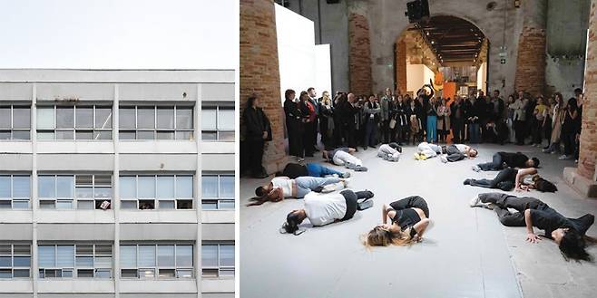 (사진좌) 이세현作 ‘에피소드_다시 찾아온 그날’, (사진우)아이작 총 와이作 ‘Failling Reversely’