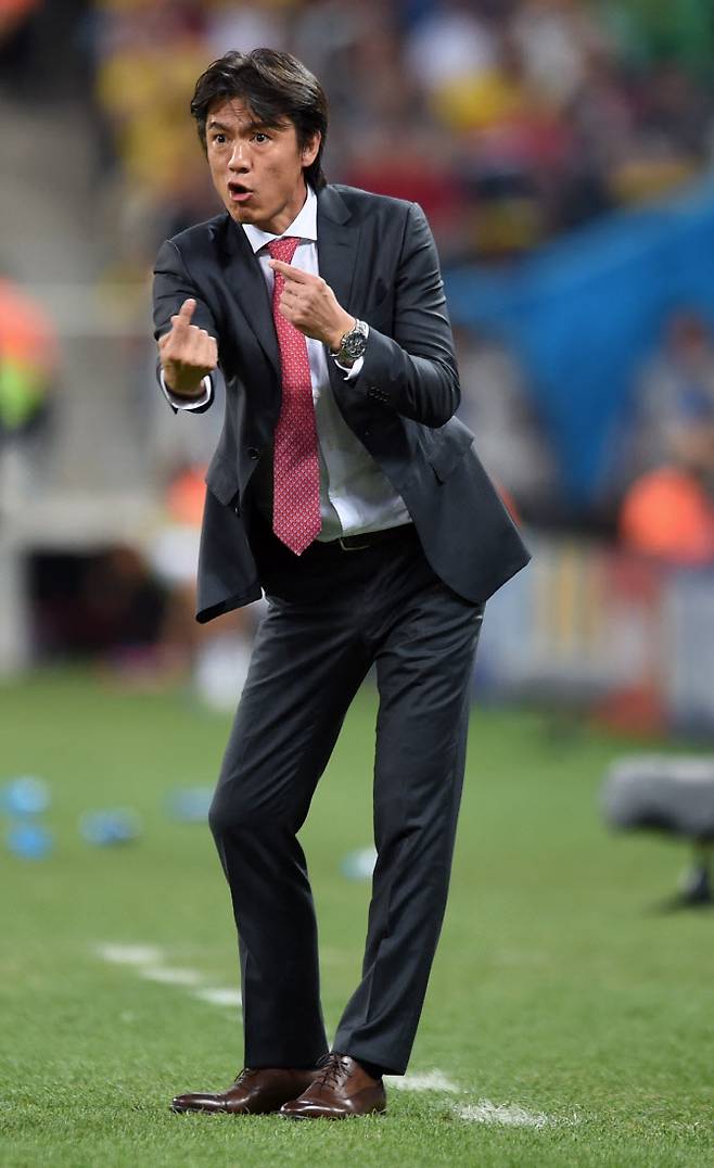 2014 브라질 월드컵 당시 홍명보 감독. 사진=AFPBB NEWS