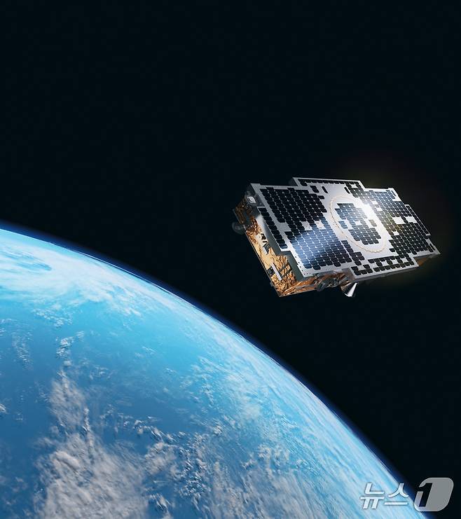 한화시스템이 개발한 소형 SAR위성 이미지(한화시스템 제공)