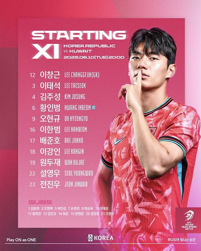 사진=대한축구협회 공식 SNS 캡처