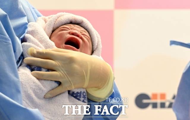 과도한 사교육비는 저출생 문제와도 연결돼있다. 사진은 2025년 을사년 첫 아기인 니케(태명)가 1일 0시 경기 고양 일산차병원에서 힘찬 울음을 터트리며 탄생을 알리는 모습. /임영무 기자