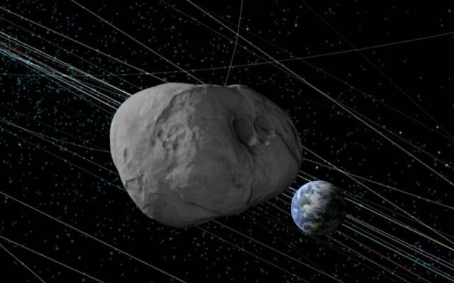 소행성 2024 YR4를 시각화 한 이미지 (사진=NASA)