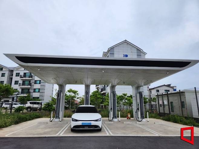 현대자동차그룹에서 운영중인 제주 애월읍 하귀 위치한 E-pit 전기차 충전소. 박창원 기자.