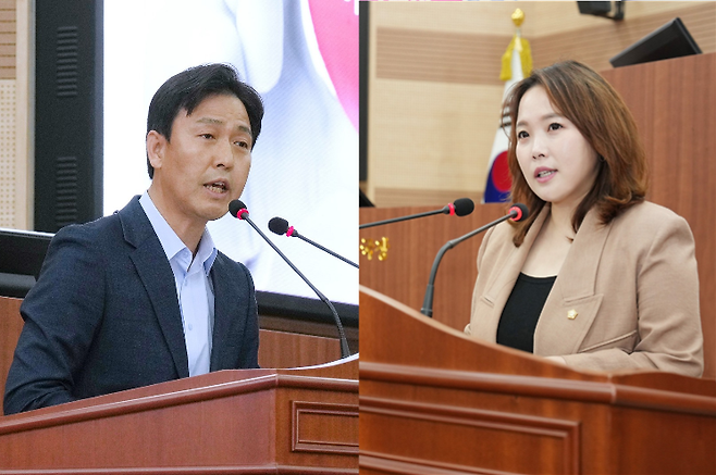 (왼쪽부터) 명노봉·박효진 의원.