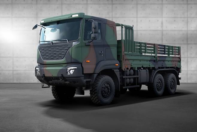기아 중형표준차(KMTV, Kia Medium Tactical Vehicle) 5톤 모델의 외관. /기아 제공