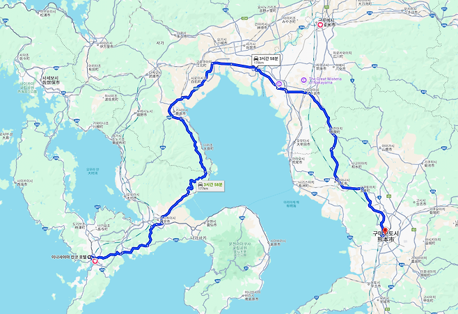 스크린샷 2025-06-10 021234.png 일본 랜트카 여행 59일 2일차, 3일차 , 4일차 랜트카 루트