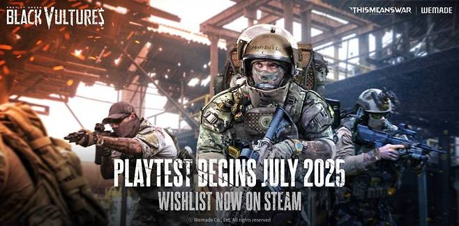 위메이드, 신작 FPS '블랙 벌처스 프레이 오브 그리드' 스팀 페이지 오픈