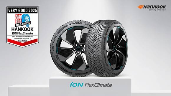 한국타이어앤테크놀로지의 전기차 전용 올웨더 타이어 '아이온 플렉스클라이밋'. [사진=한국타이어앤테크놀로지]