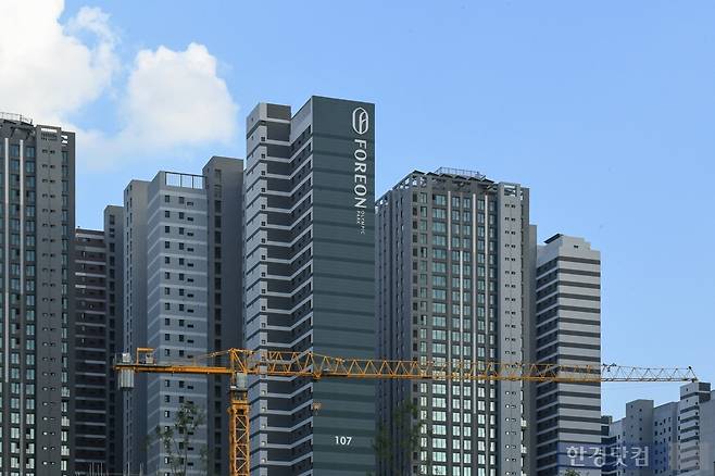 서울 강동구 둔촌동 '올림픽파크포레온' 전경. 사진=유채영 한경닷컴 기자