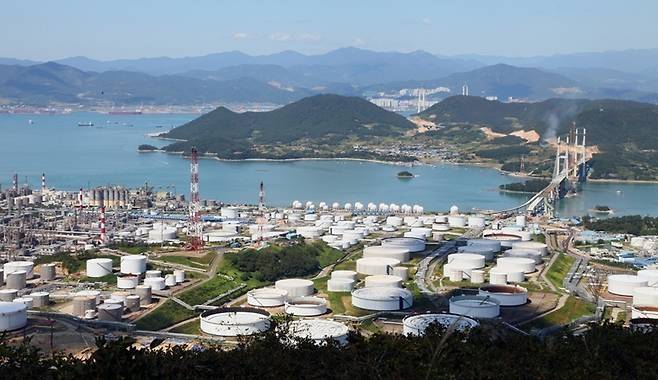 여수석유화학산단 전경.