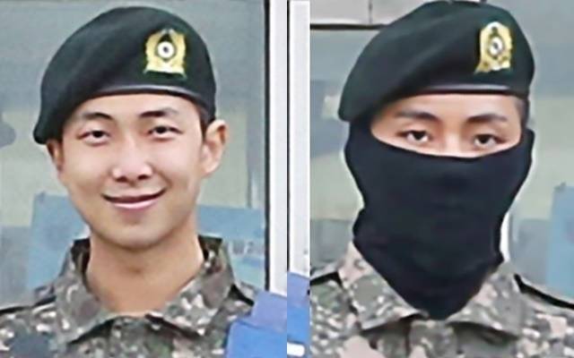 왼쪽부터 RM, 뷔 / 육군훈련소 누리집